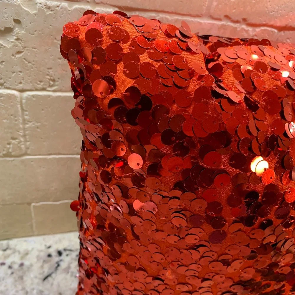 Red Sequin Pillow